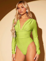 Green glitter bodysuit - Vignette | Glow&amp;Glitz
