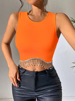 Orange sequin crop top - Vignette | Glow&amp;Glitz