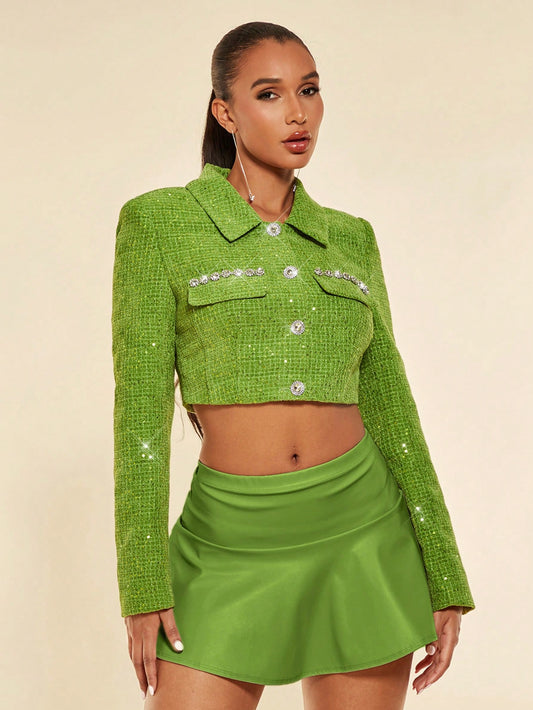 Green glitter jacket