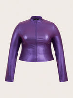 Purple metallic jacket - Vignette | Glow&amp;Glitz