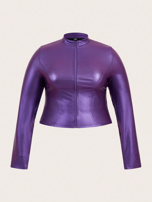 Purple metallic jacket
