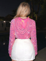 Hot pink sequin jacket - Vignette | Glow&amp;Glitz