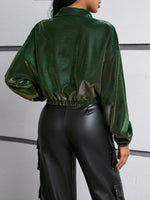 Dark green sequin jacket - Vignette | Glow&amp;Glitz