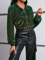 Dark green sequin jacket - Vignette | Glow&amp;Glitz