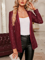 Burgundy sequin jacket - Vignette | Glow&amp;Glitz