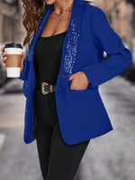 Blue sequin jacket blazer - Vignette | Glow&amp;Glitz