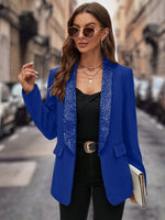 Blue sequin jacket blazer - Vignette | Glow&amp;Glitz