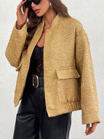 Gold sequin sleeve jacket - Vignette | Glow&amp;Glitz