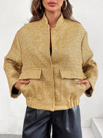 Gold sequin sleeve jacket - Vignette | Glow&amp;Glitz