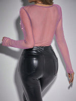 Purple mesh bodysuit - Vignette | Glow&amp;Glitz