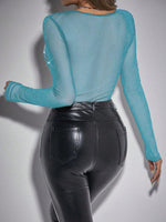 Blue green sequin bodysuit - Vignette | Glow&amp;Glitz