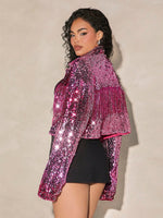 Pink purple sequin jacket - Vignette | Glow&amp;Glitz