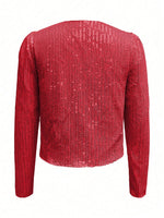 Red sequin blazer jacket - Vignette | Glow&amp;Glitz