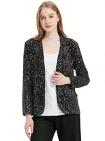 Black sequin blazer jacket - Vignette | Glow&amp;Glitz