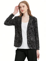 Black sequin blazer jacket - Vignette | Glow&amp;Glitz