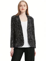 Black sequin blazer jacket - Vignette | Glow&amp;Glitz