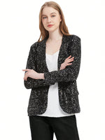 Black sequin blazer jacket - Vignette | Glow&amp;Glitz