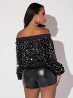 Black sequin evening jackets - Vignette | Glow&amp;Glitz