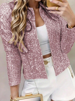 Light pink sequin jacket - Vignette | Glow&amp;Glitz