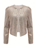 Gold sequin jacket women's - Vignette | Glow&amp;Glitz