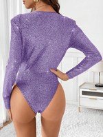 Light purple bodysuit long sleeve - Vignette | Glow&amp;Glitz