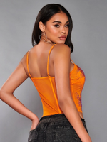 Orange glitter top - Vignette | Glow&amp;Glitz