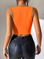 Orange sequin crop top - Vignette | Glow&amp;Glitz