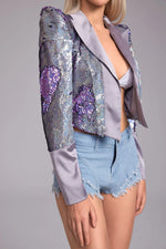 Womens fashion sequin shiny glitter jacket - Vignette | Glow&amp;Glitz